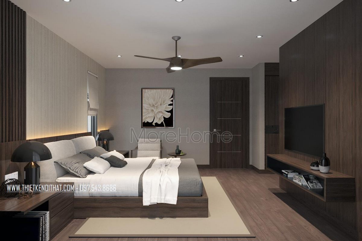 Thiết kế phòng ngủ biệt thự Ecopark Văn Giang 